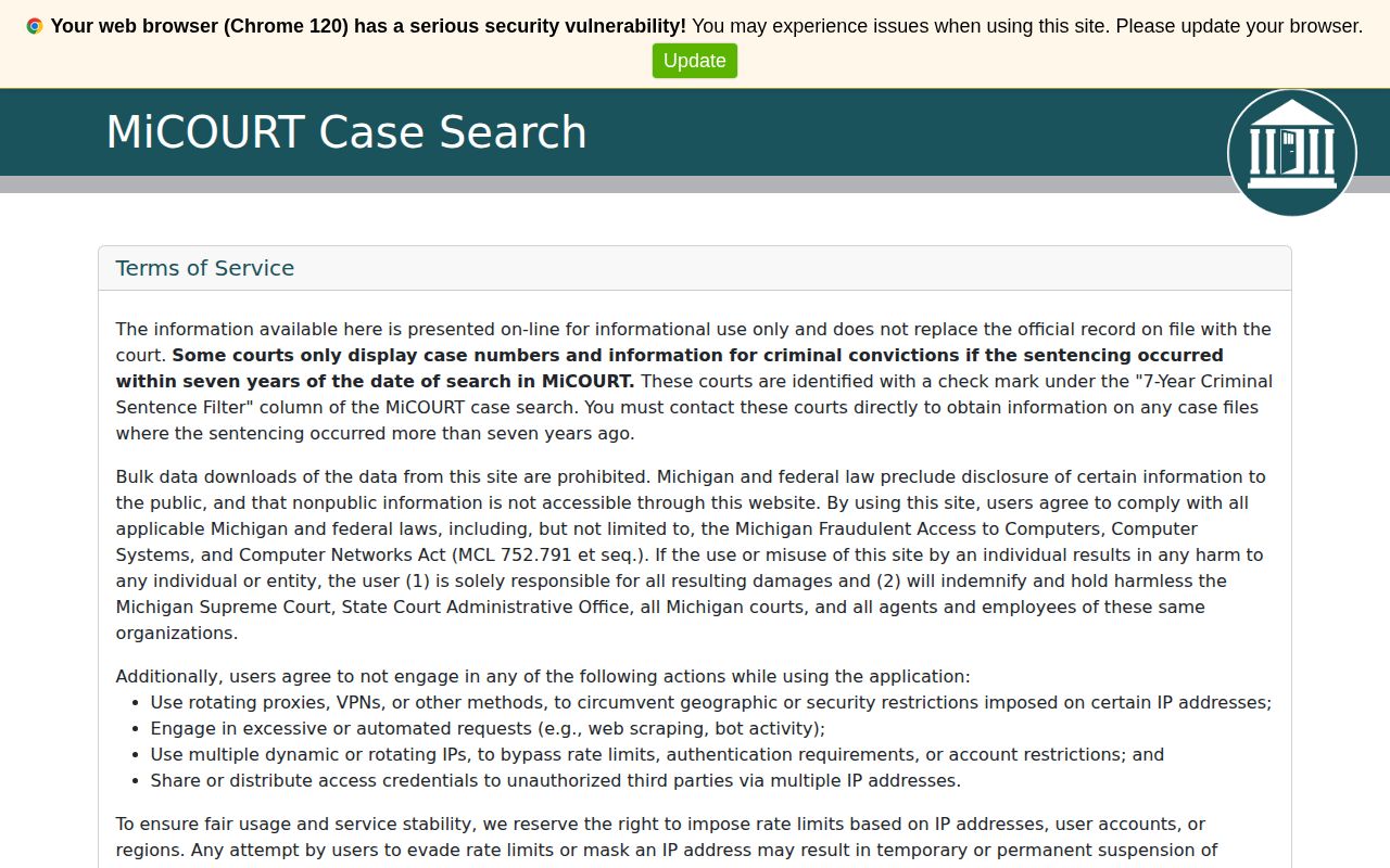 Otsego County release court case search selection